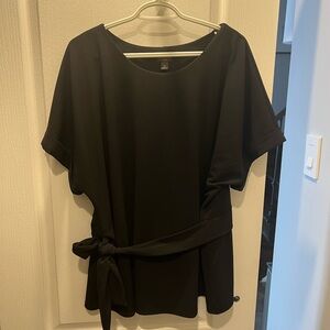 Worthington Black Tie-Waist Blouse